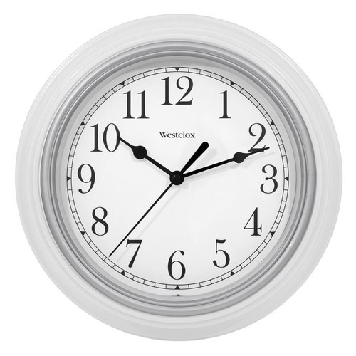 Westclox white wall clock - westclox, 9"